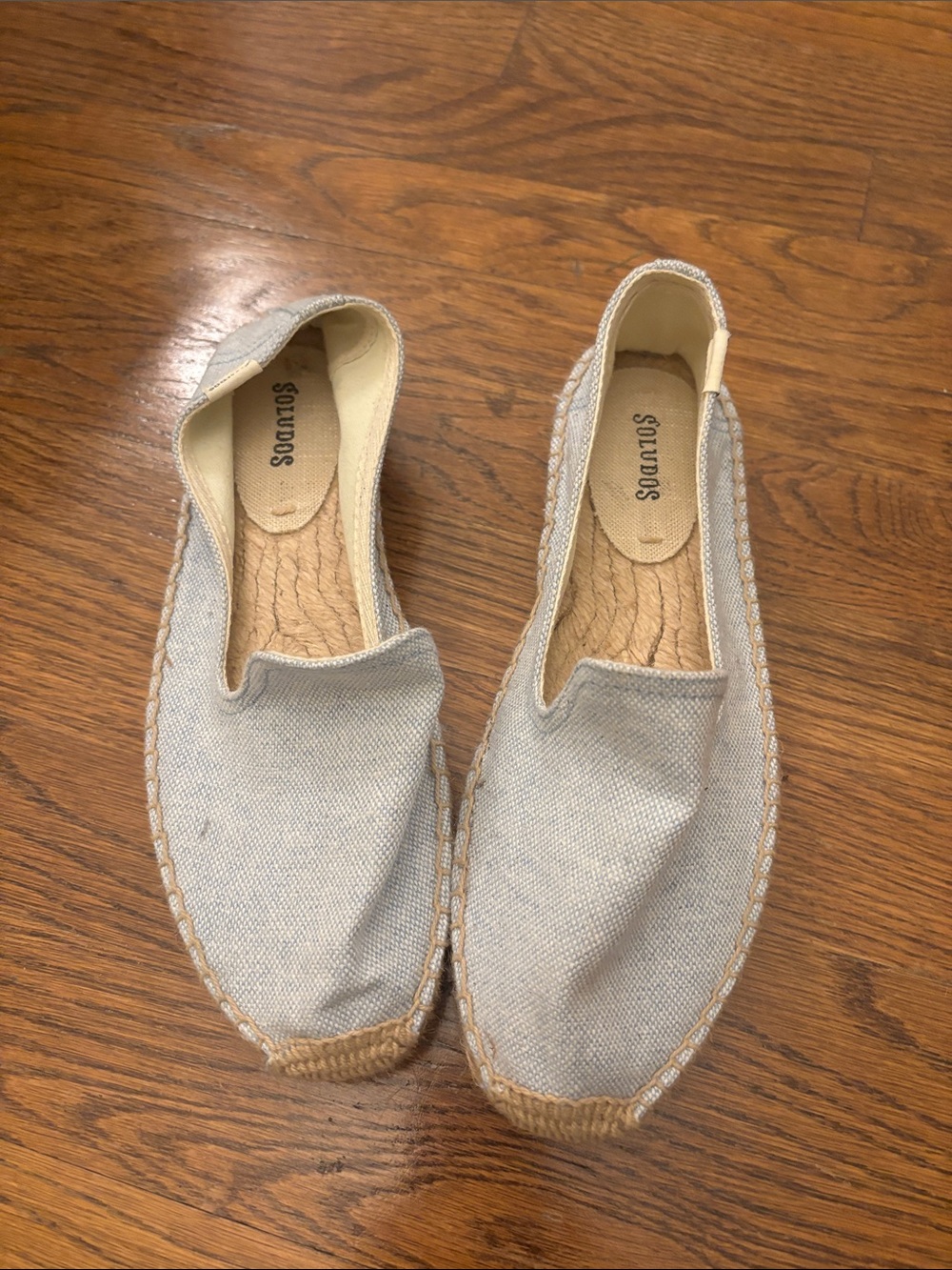 Soludos Pale Blue Canvas Espadrille Flats